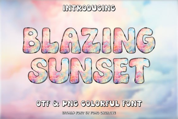 Blazing Sunset: The Color Font That Sets Your Designs Alight