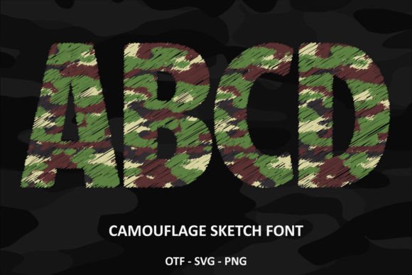 Camouflage Sketch: The Military Sketch Font for Bold Branding