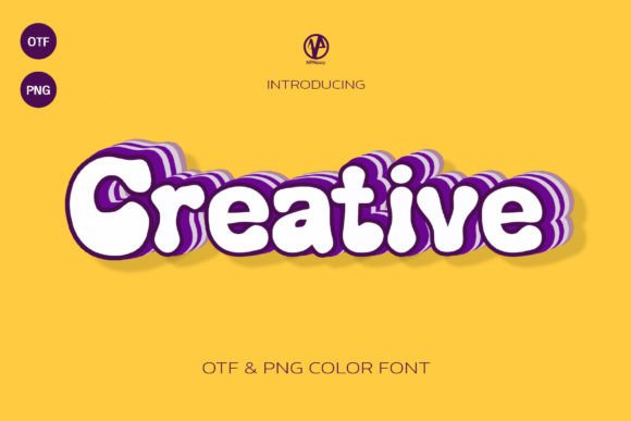 Creative: A Retro-Cool Color Font for Modern Projects