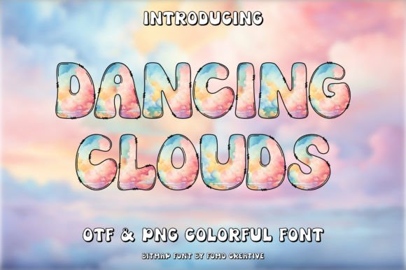 Dancing Clouds: A Color Font for Modern Design