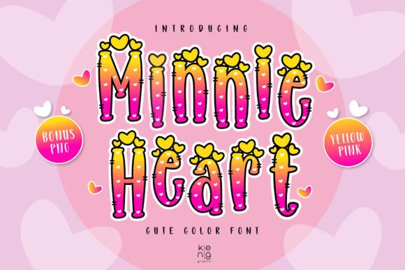 Minnie Heart Y-p: A Color Font with Real Punch