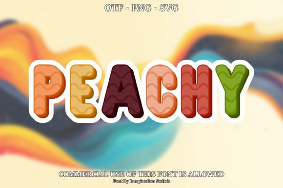 Peachy: A Creative Font with Colorful Character