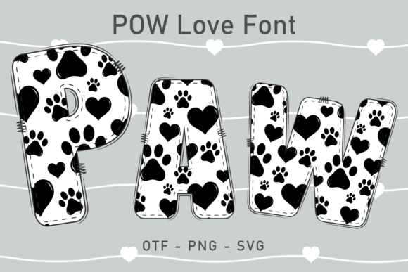 Pow Love: The Paw Print Font for Playful Designs