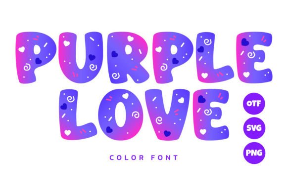 Purple Love: A Playful Typeface for Vibrant Projects