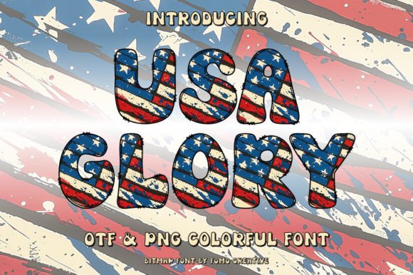 USA Glory: A Playful Color Font for Vibrant Projects