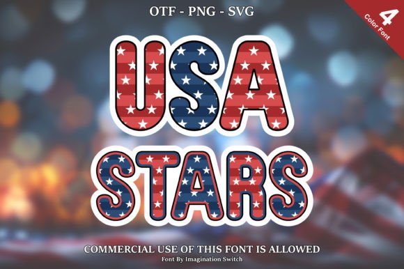 Usa Stars: A Unique Display Font for Bold Branding