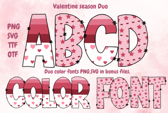 Valentine Season Duo: A Burst of Festive Color for Your Designs